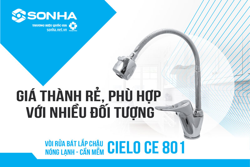 Giá vòi chậu rửa bát Cielo CE 801 hợp lý