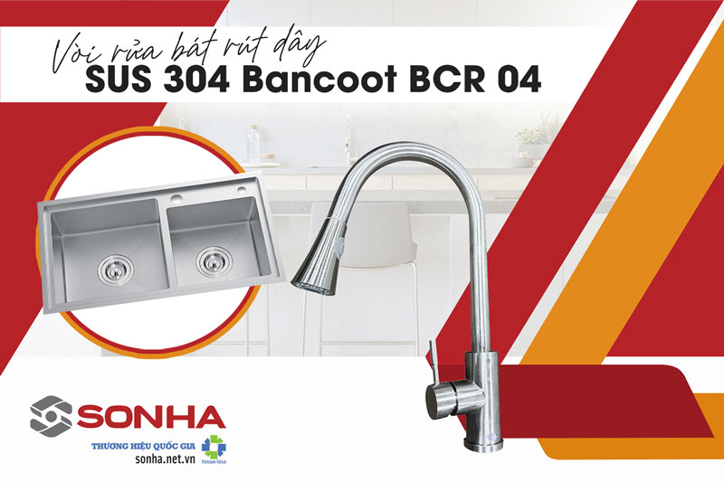 Bồn rửa bát đôi Bancoot 208R và vòi Bancoot BCR04