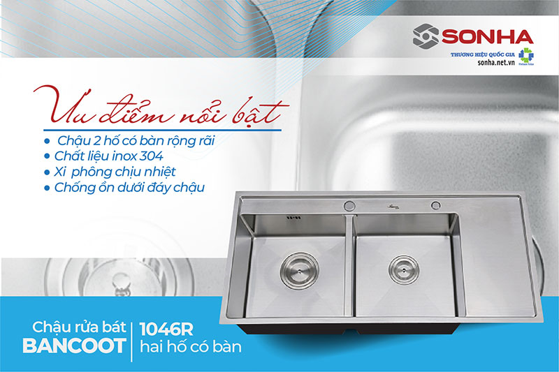 Ưu điểm chậu rửa bát Bancoot 1046R