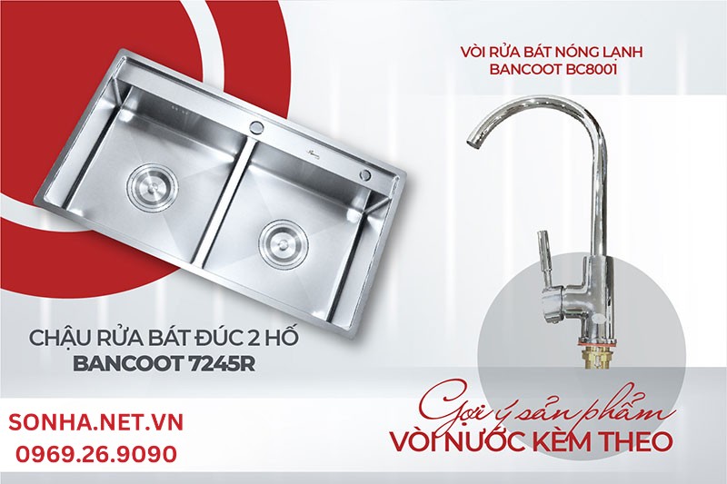 Gợi ý khác lắp chậu Bancoot 7245R và vòi BC 8001