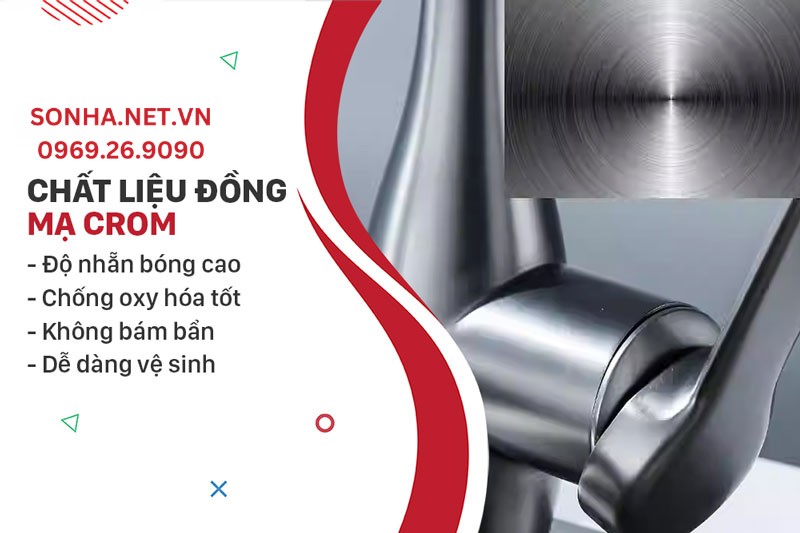 4 ưu điểm v&ograve;i rửa b&aacute;t Bancoot BCV 8015 từ đồng mạ crom