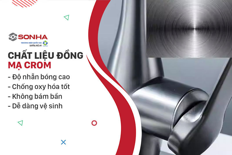 4 ưu điểm vòi Bancoot BCV 8015 làm từ đồng mạ crom