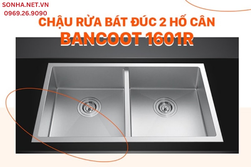 Chậu rửa chén Bancoot 1601R lựa chọn hầu hết của gia đình Việt Nam