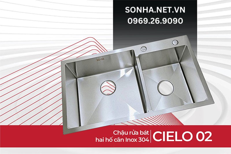 Chậu rửa Cielo 02 đơn giản, tiện lợi và bền bỉ