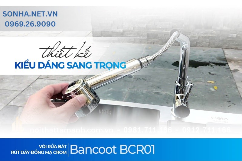 V&ograve;i rửa Bancoot BCR01 có thi&ecirc;́t k&ecirc;́ ki&ecirc;̉u dáng v&ocirc; cùng sang trọng