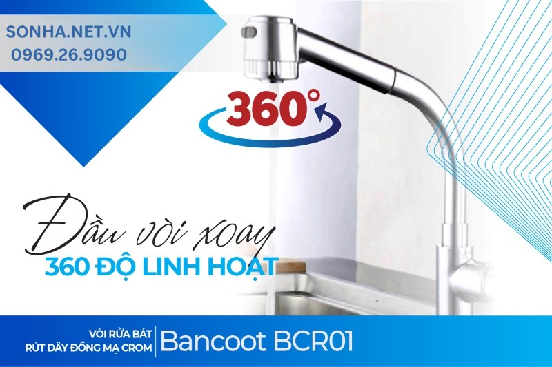Đầu v&ograve;i BCR01 xoay 360 độ linh hoạt