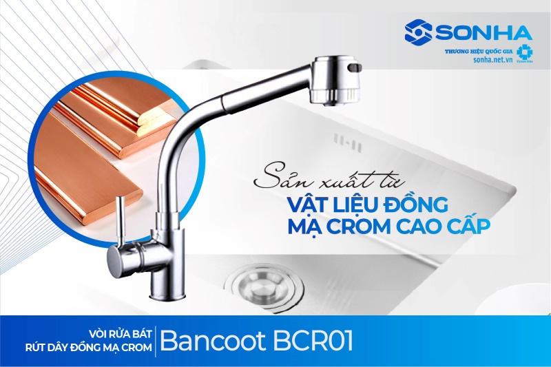 Bancoot BCR01 được sản xuất từ chất liệu đồng mạ crom