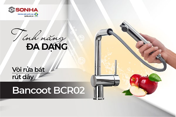 Vòi rửa chén Bancoot BCR02 tính năng đa dạng