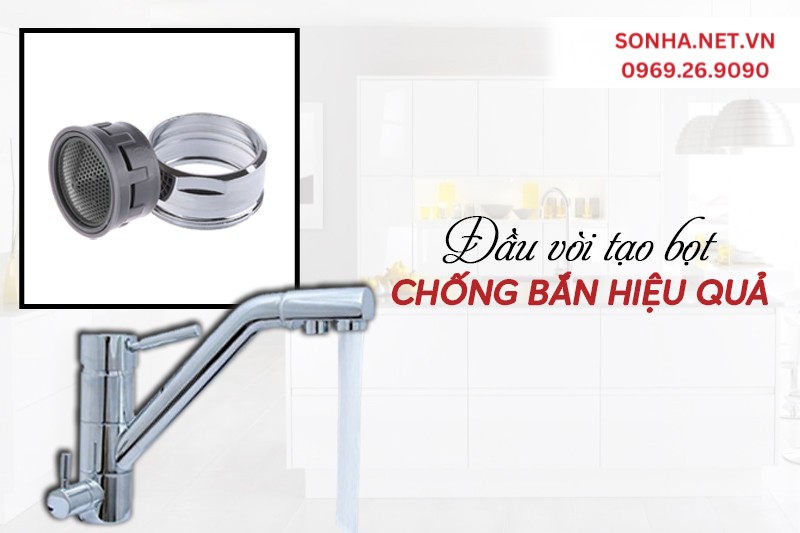 Đầu vòi Bancoot DN02 tạo bọt chống bắn nước hiệu quả