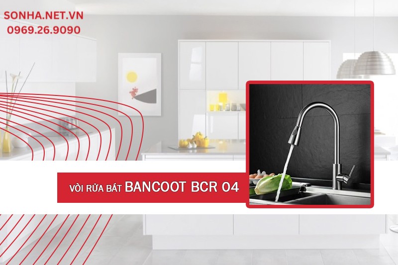 Vòi rửa Bancoot BCR04 dạng cần rút tiện lợi sử dụng