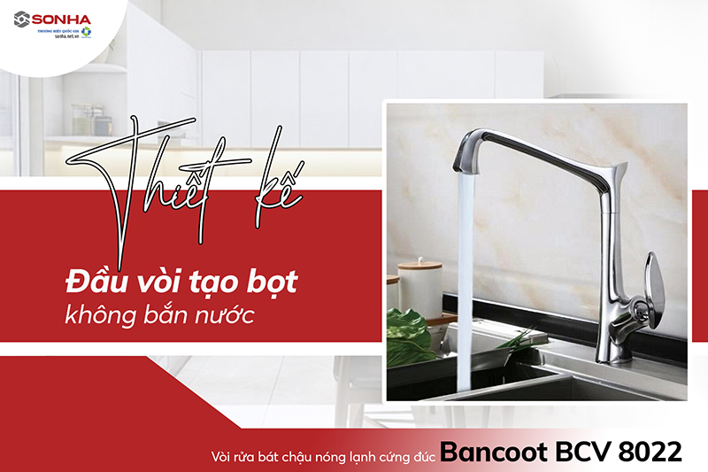 Đầu vòi Bancoot BCV 8022 thiết kế tạo bọt 