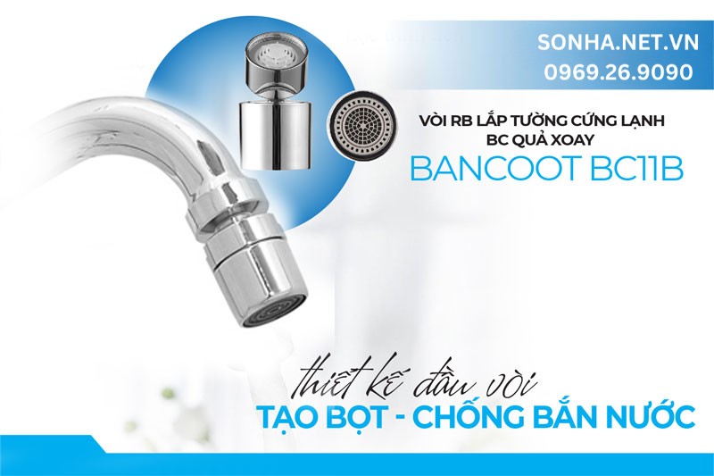 V&ograve;i rửa b&aacute;t Bancoot BC11B thiết kế tạo bọt, chống bắn nước