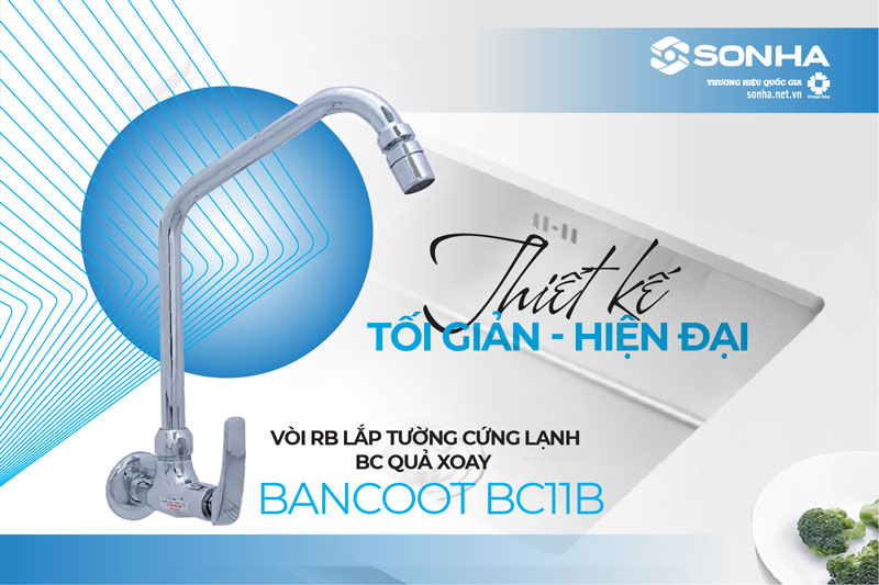 Vòi rửa bát lạnh Bancoot BC11B thiết kế tối giản