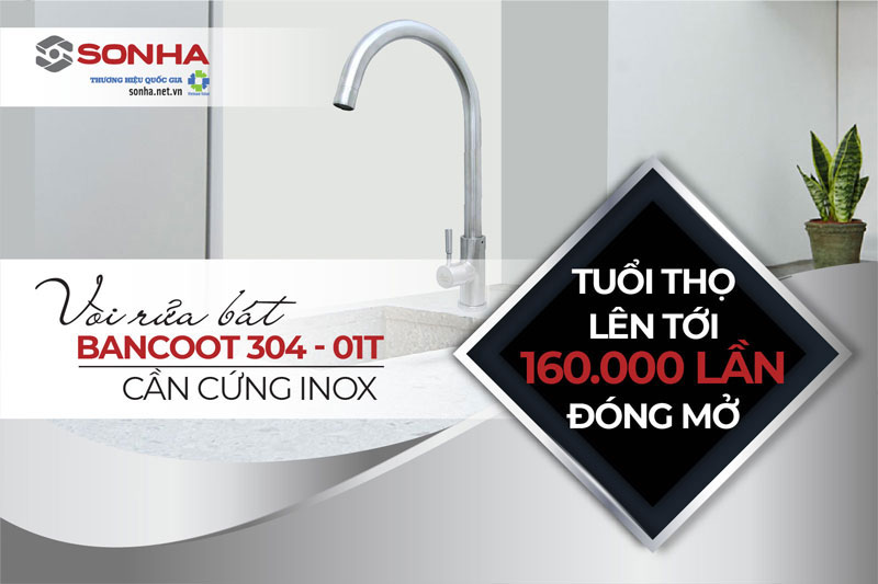 Vòi rửa chén lạnh Bancoot 304-01T tuổi thọ cao