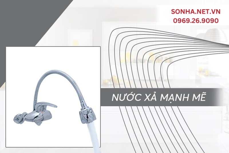 Khả năng xả nước mạnh mẽ cung cấp nguồn nước dồi d&agrave;o khi sử dụng