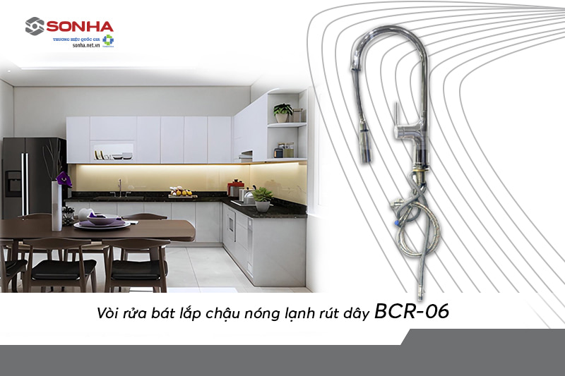 Vòi rửa bát dây rút Bancoot BCR-06