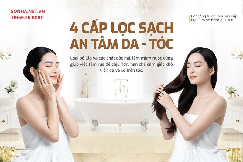 Máy lọc nước tổng gia đình Karofi WHF-E666 Standard nâng tầm cuộc sống