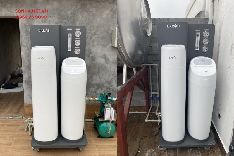 Lắp đặt thực tế lọc tổng Karofi WHF-E666T