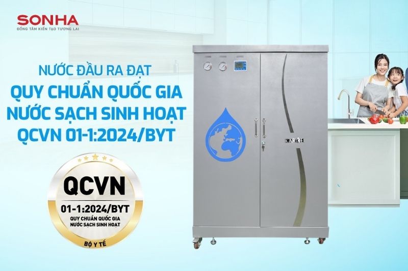 Nguồn nước đạt quy chuẩn quốc gia nước sạch sinh hoạt