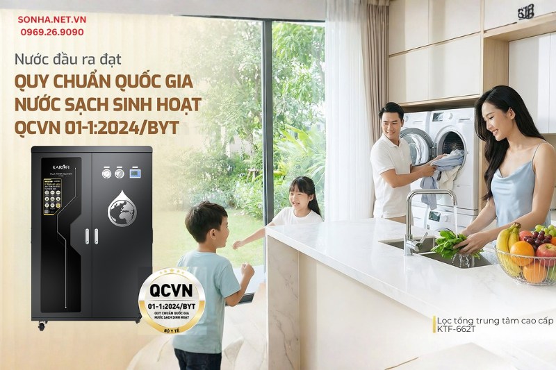 M&aacute;y lọc tổng đầu nguồn Karofi KTF-662T cung cấp nước sạch an to&agrave;n, đạt chuẩn bộ y tế