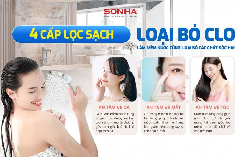 Lọc tổng TT cao cấp KTF-888T với 4 cấp lọc sạch hiệu quả