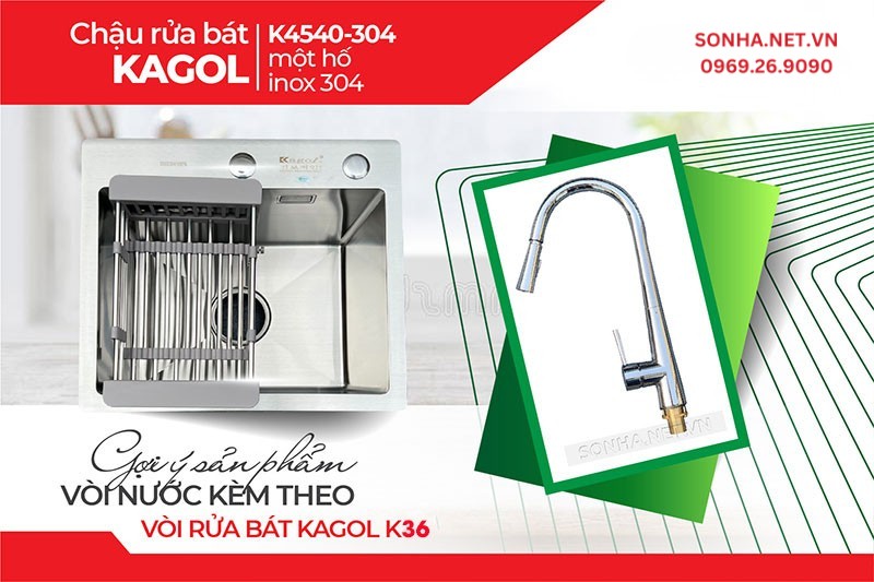 Tiện ích sử dụng khi lắp chậu K4540-304 và vòi K36