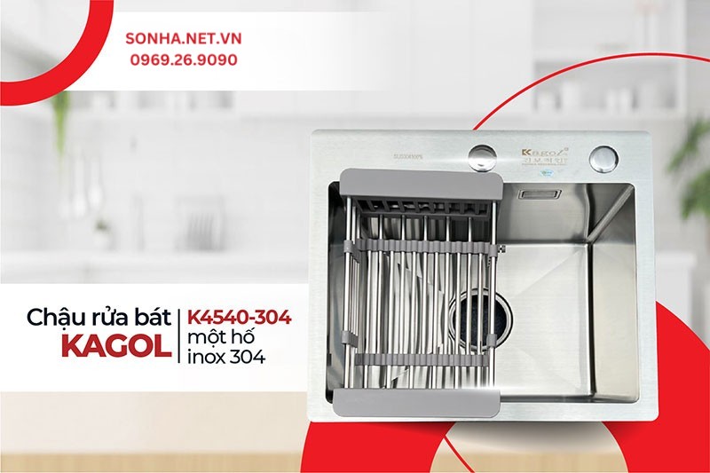 Chậu Kagol K4540 - 304 sang trọng, hiện đại, tiện ích