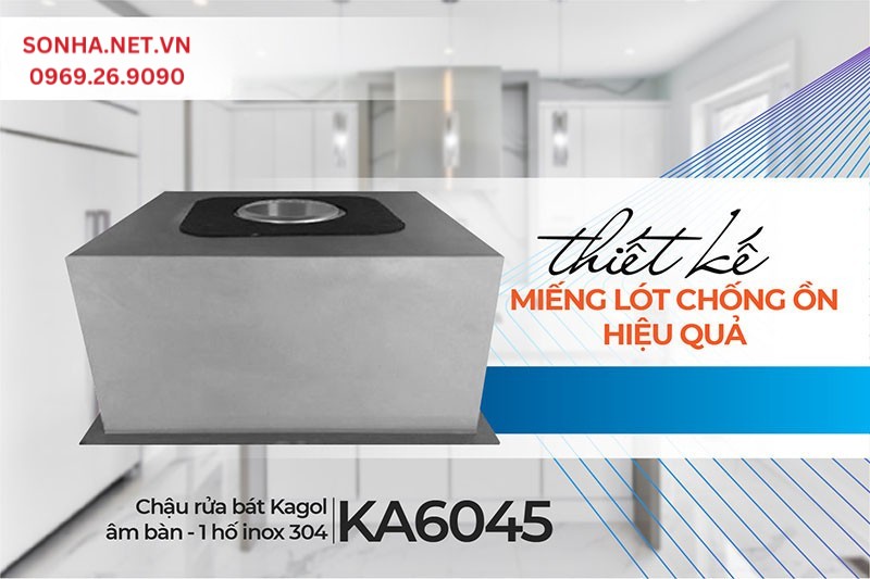 Miếng lót chống ồn dưới đáy KA6045 giảm âm thanh va chạm thành chậu