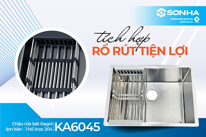 Mua chậu Kagol KA6045 tặng rổ rút 