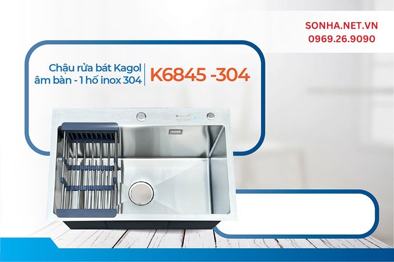 Chậu Kagol K6845 - 304 đơn giản, tiện &iacute;ch sử dụng