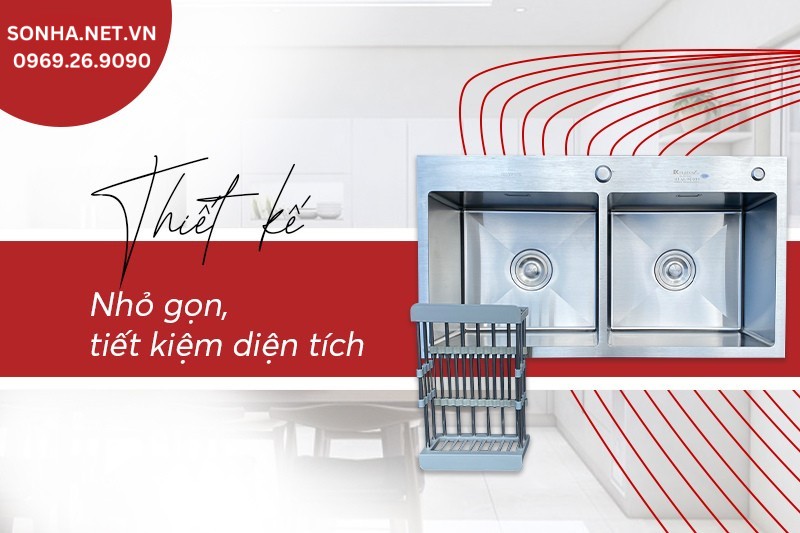 Chậu Kagol K7243-304 lắp đặt được nhiều diện tích nhà bếp khác nhau