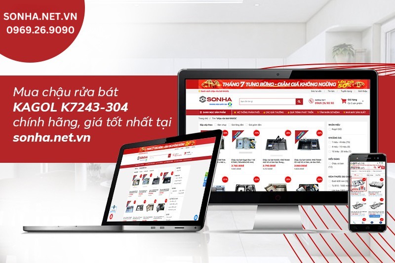 Sonha.net.vn địa chỉ mua chậu Kagol K7243-304 chính hãng, giá tốt trên thị trường