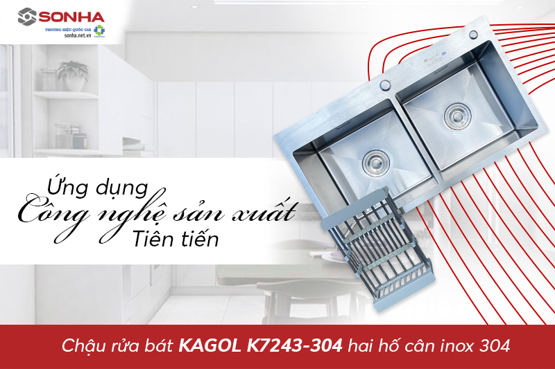 Chậu Kagol K7243-304 áp dụng công nghệ sản xuất hiện đại
