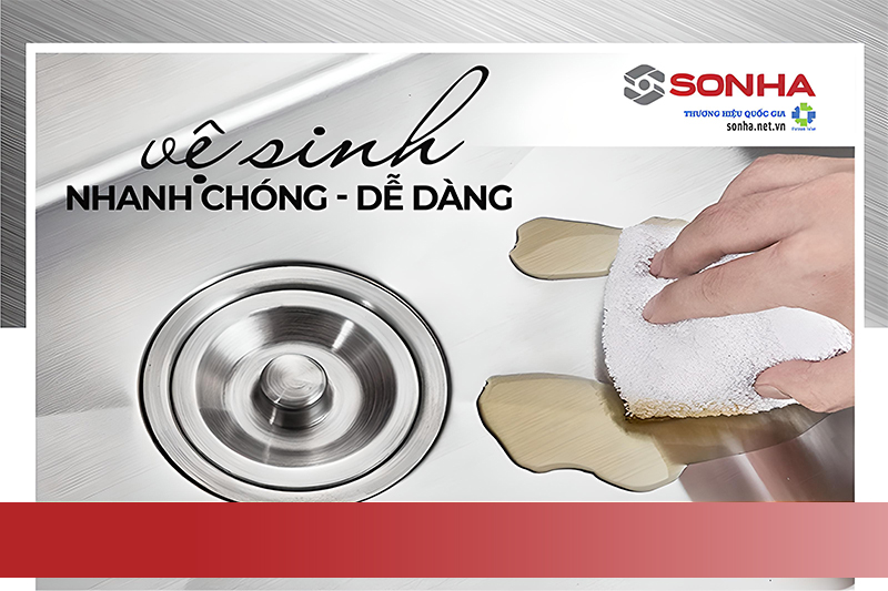 Chậu rửa Kagol K7243-304 dễ dàng vệ sinh