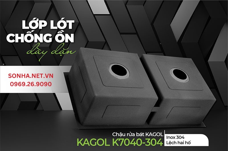 Miếng lót đệm dưới đáy chậu Kagol K7040-304 giảm tiếng ồn lớn