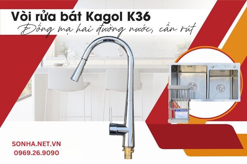 Mua chậu K7243-304 Lệch và vòi Kagol K36 giảm ngay 200K vào hoá đơn