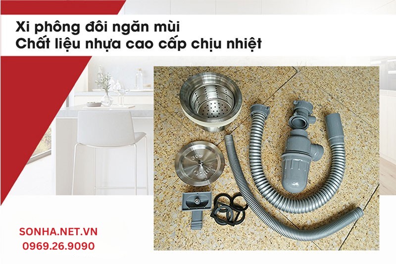 Xi phông Kagol K7243-304 thoát nước nhanh, ngăn mùi hiệu quả