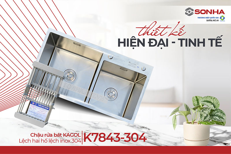 Thiết kế hiện đại chậu Kagol K7843-304