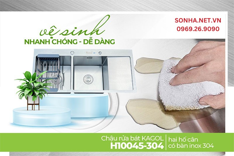 Kagol H10045-304 tiết kiệm thời gian, vệ sinh nhanh ch&oacute;ng