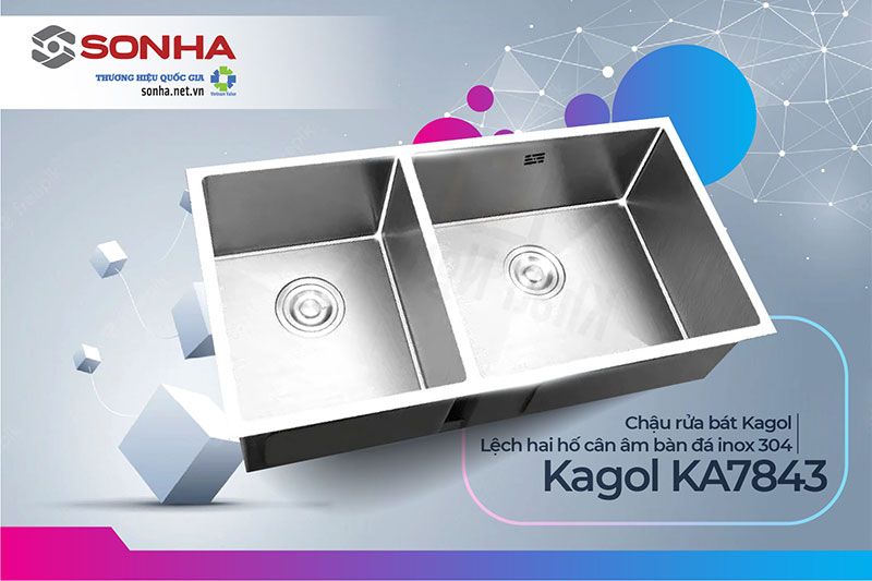 Chậu rửa bát Kagol KA7843 inox 304