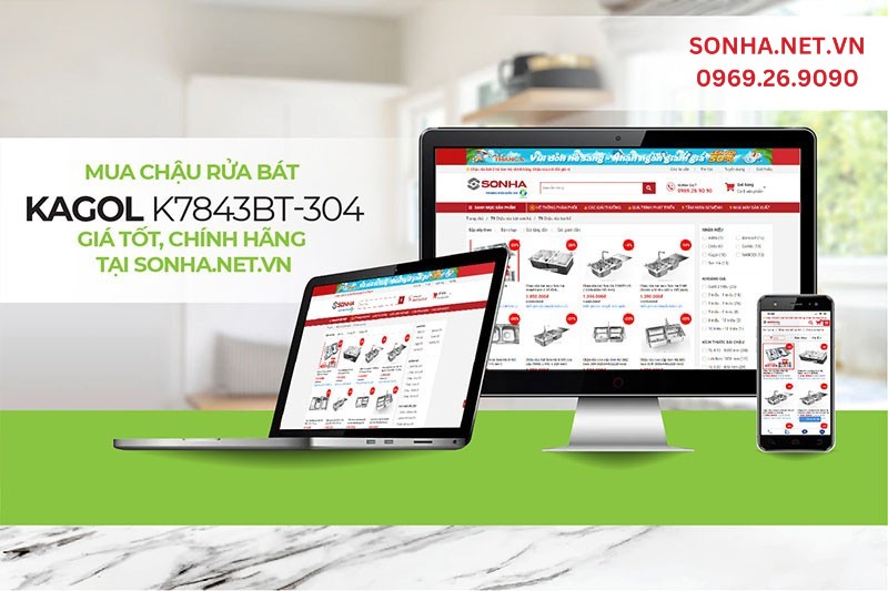 Mua chậu rửa Kagol K7843BT-304 tại Sonha.net.vn nhận ngay giá tốt