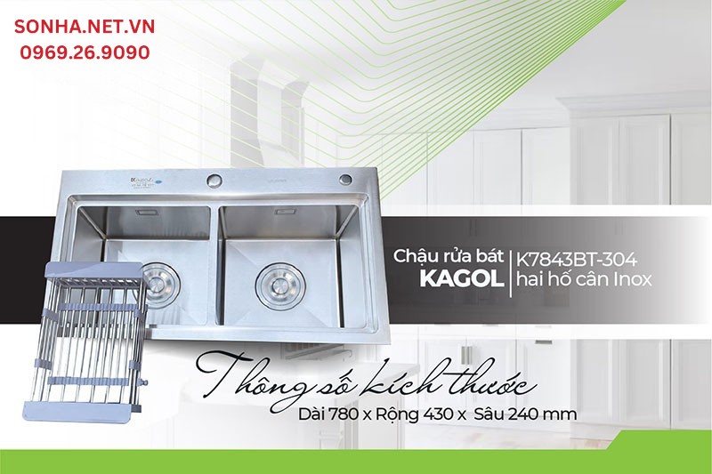 Chậu Kagol K7843BT-304 phù hợp gia đình đông người