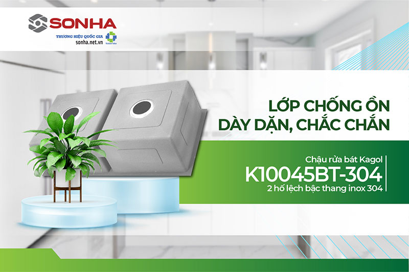 Miếng lót chống ồn chậu Kagol K10045-BT 304