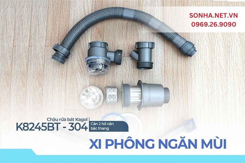 Xi phông Kagol K8245BT-304 cân từ nhựa cao cấp nên đa tính năng