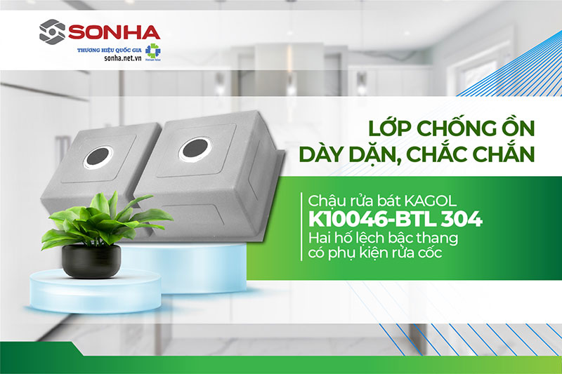 Miếng lót chống ồn chậu Kagol K10048-BT 304