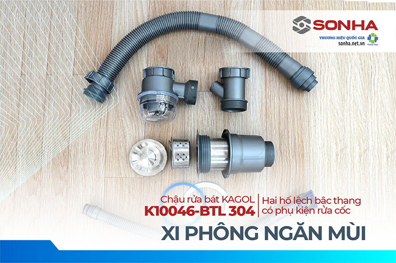 Xi phông chậu Kagol K10046-BTL 304