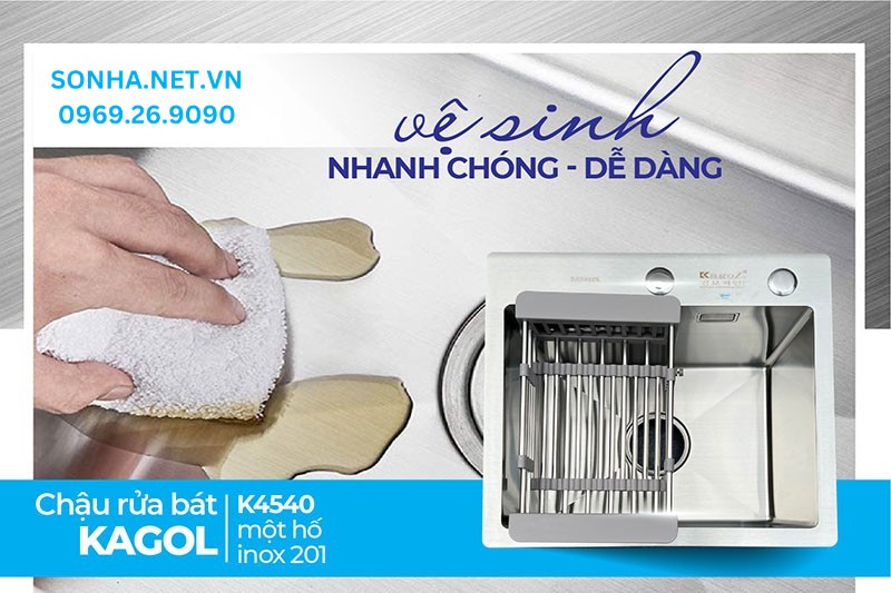 Dùng Kagol K4540 tiết kiệm thời gian, vệ sinh nhanh chóng