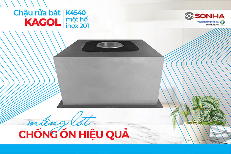 Miếng lót chống ồn chậu Kagol K4540 inox 201