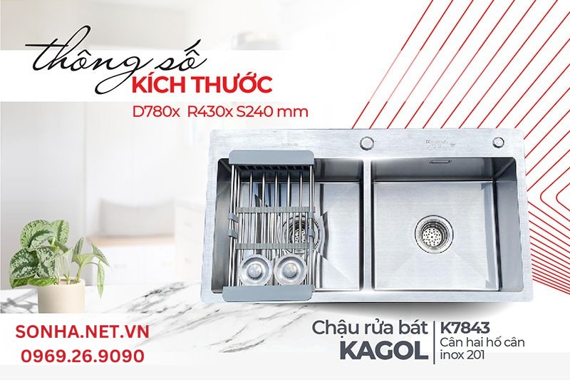 Chậu Kagol K7843 Cân phù hợp với gia đình đông người Việt Nam