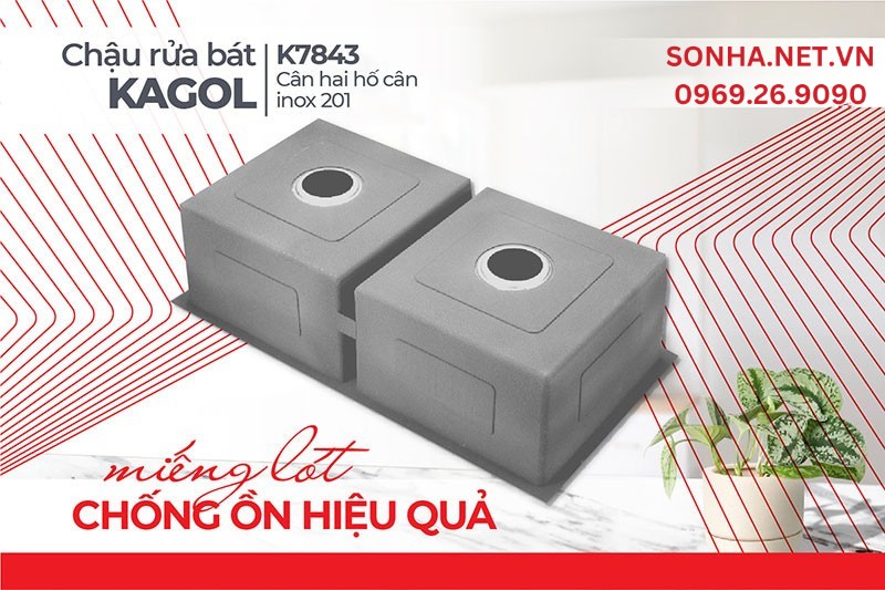 Miếng lót chống ồn dưới đáy Kagol K7843 Cân giảm tiếng ồn khi sử dụng